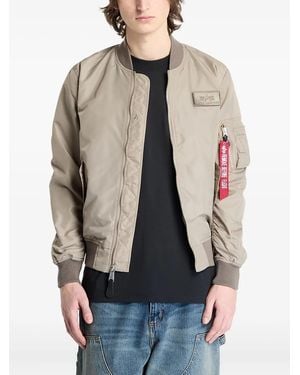 Alpha Industries Ma-1 Ttc Two Tone Contrast Bomber Jacket - Natural