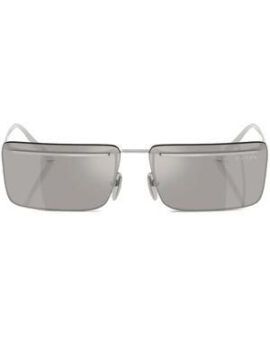 Prada Rectangle-Frame Sunglasses - Grey