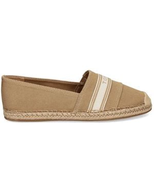 Tommy Hilfiger Logo-Tape Braided Espadrilles - White