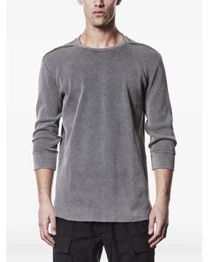 Thom Krom Ribbed Worked T-Shirt - Gray