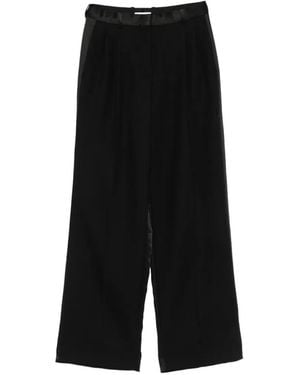 Sandro Pleated Palazzo Trousers - Black