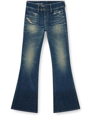 DIESEL Bootcut-Jeans Mit Tiefer Taille - Blau