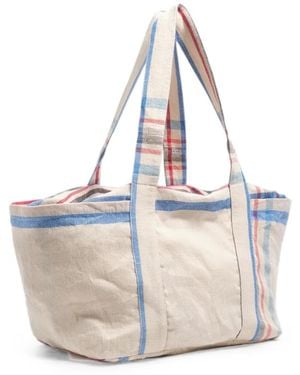 Bimba Y Lola Maxi Check-Pattern Tote Bag - White
