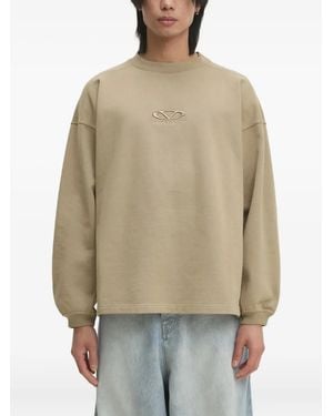 Vetements Logo-Embroidered Sweatshirt - Natural