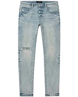 Purple Brand Worn Reflective Jeans - Blue