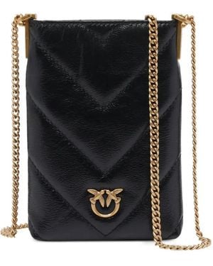 Pinko Chain-Strap Phone Cover - Black