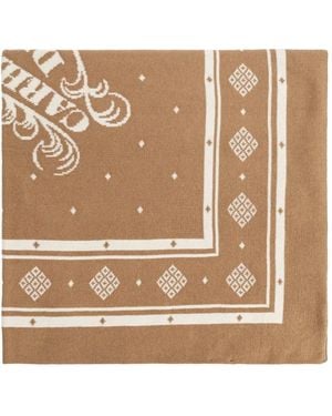 Carhartt Logo-Print Bandana Scarf - Natural