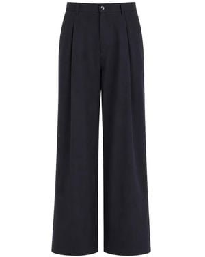 Societe Anonyme St. Andrew Pleated Wide-Leg Trousers - Blue