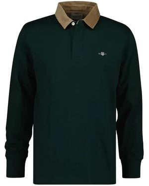 GANT Cord Collar Rugger Polo Shirt - Green