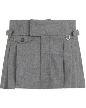 John Richmond Pleated Mini Skirt - Grey