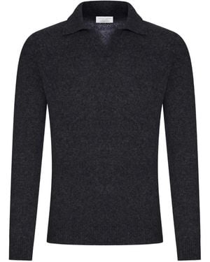 Roberto Collina Polo-Collar Wool Jumper - Blue