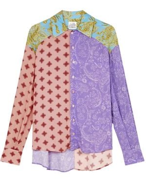 Donde Esteban Chemise À Motif Cachemire - Violet