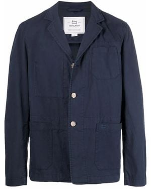 Woolrich Single-Breasted Button Blazer - Blue