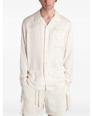 Maharishi Ascending Dragon Embroidered Long-Sleeve Shirt - White