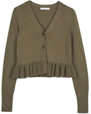 Cecilie Bahnsen Prisca Ruffled Prisca Cardigan - Green