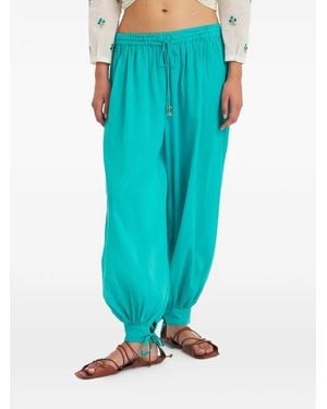 Antik Batik Fruti Sarouel Cotton Trousers - Blue