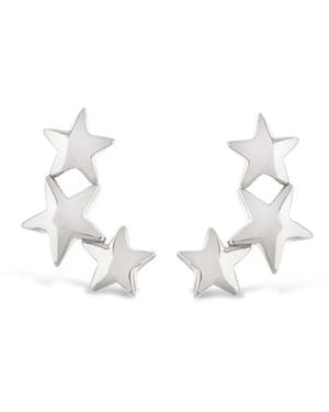 Dinny Hall Bijou Star Trio Stud Earrings - White