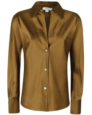 Vince Bias Silk Shirt - Green