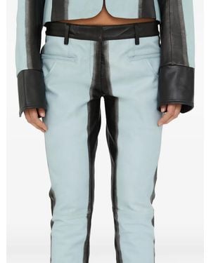 Christopher Esber Scuffed-Effect Leather Jacket - Blue