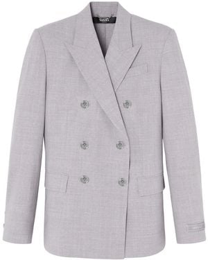 Versace Double-Breasted Tailored Blazer - Blue