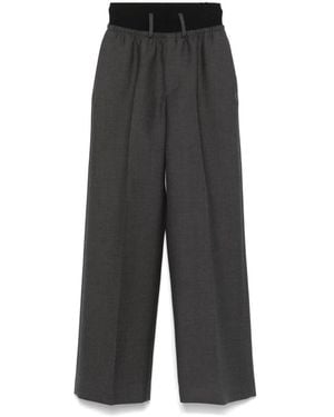 ALAINPAUL Elasticated-Waist Trousers - Grey