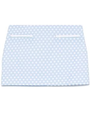 ROWEN ROSE Polka Dot Mini Skirt - Blue