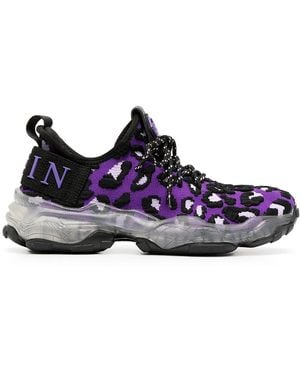 Philipp Plein Runner レオパード スニーカー - パープル