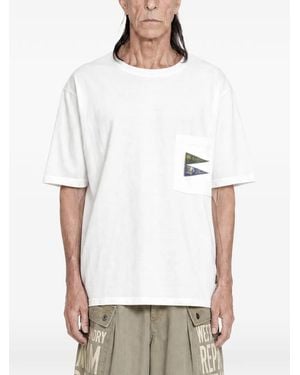 Kapital Pennant Patch Cotton T-Shirt - White