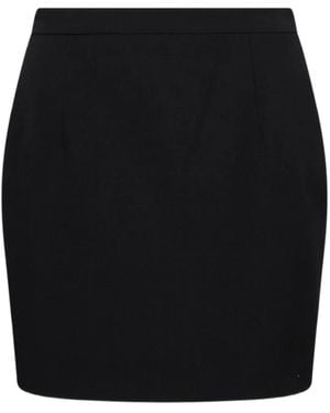 Alessandra Rich Minifalda Con Cintura Alta - Negro