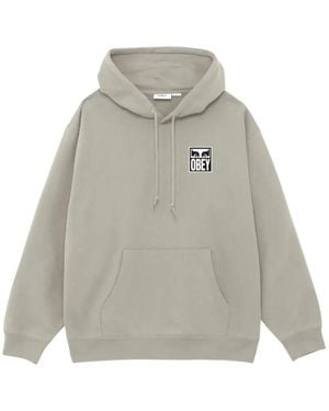 Obey Eyes Icon Printed Hoodie - グレー