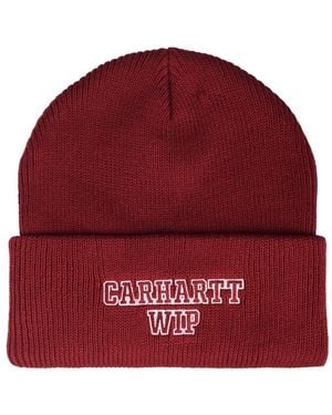 Carhartt Logo Beanie Hat - Red