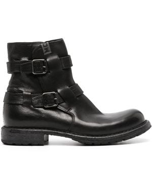 Moma Buckle-Fastening Calf Leather Boots - Black