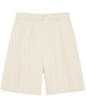 Anine Bing Brice Pleated Shorts - White