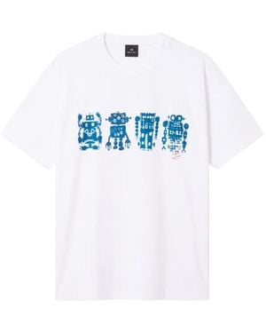 Paul Smith Slim Fit T-Shirt Robots - White