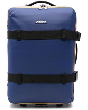 K-Way Koffer Met Logoplakkaat - Blauw