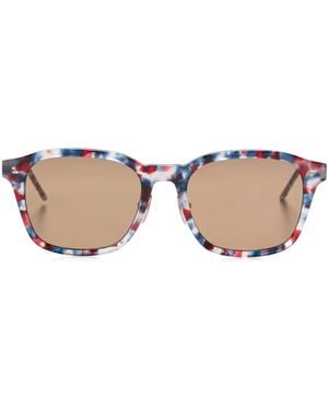 Thom Browne Tortoiseshell-Effect Sunglasses - Pink