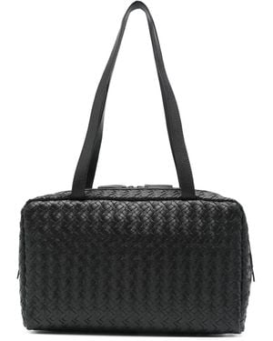 The Row Astra Geweven Leren Shopper - Zwart