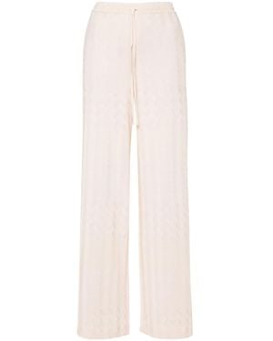Missoni Pantaloni A Gamba Ampia - Bianco