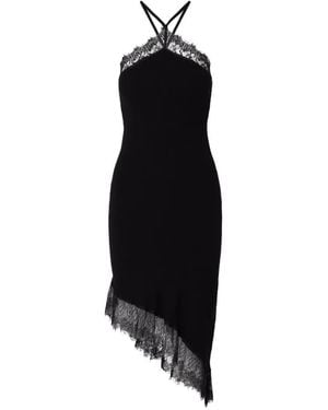 Liu Jo Knit Midi Dress With Lace - Black