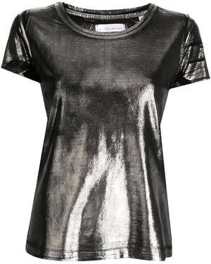 Madison Maison Metallic Coated T-Shirt - Black