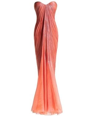 Maria Lucia Hohan Robe Longue Victoria À Fronces - Red