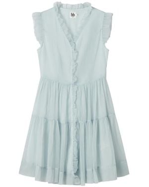 B+ AB Ruffled Mini Dress - Blue