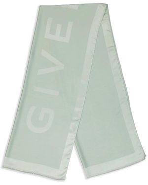 Givenchy Jacquard-Schal mit Logo - Grün