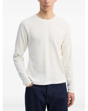 Another Aspect Another T-Shirt 4.0 Ribbed-Knit Raglan-Sleeve - White