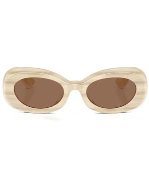 Oliver Peoples 1992C Oval-Frame Sunglasses - Natural