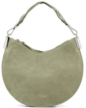 Coccinelle Sunup スエードショルダーバッグ M - グリーン