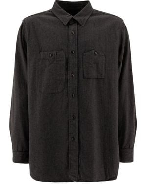 Engineered Garments Flanellen Overhemd Met Visgraatpatroon - Zwart