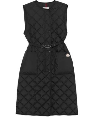 Moncler Quilted Belted Vest - Black