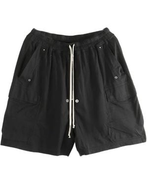 Rick Owens Drawstring-Fastening Cargo Shorts - Black