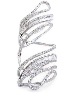 Graziela Hinged Paisley Diamond Ring - White